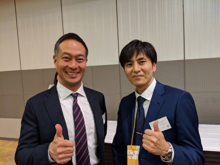 楽天株式会社、小森執行役員とグリニッジ株式会社、取締役、永田康幸のツーショット