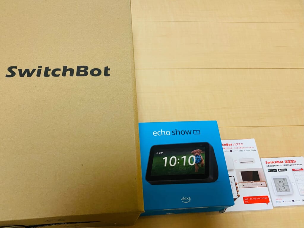 SwitchBotシリーズの加湿器・温湿度計・miniHub・Echo Show 5（アレクサ）